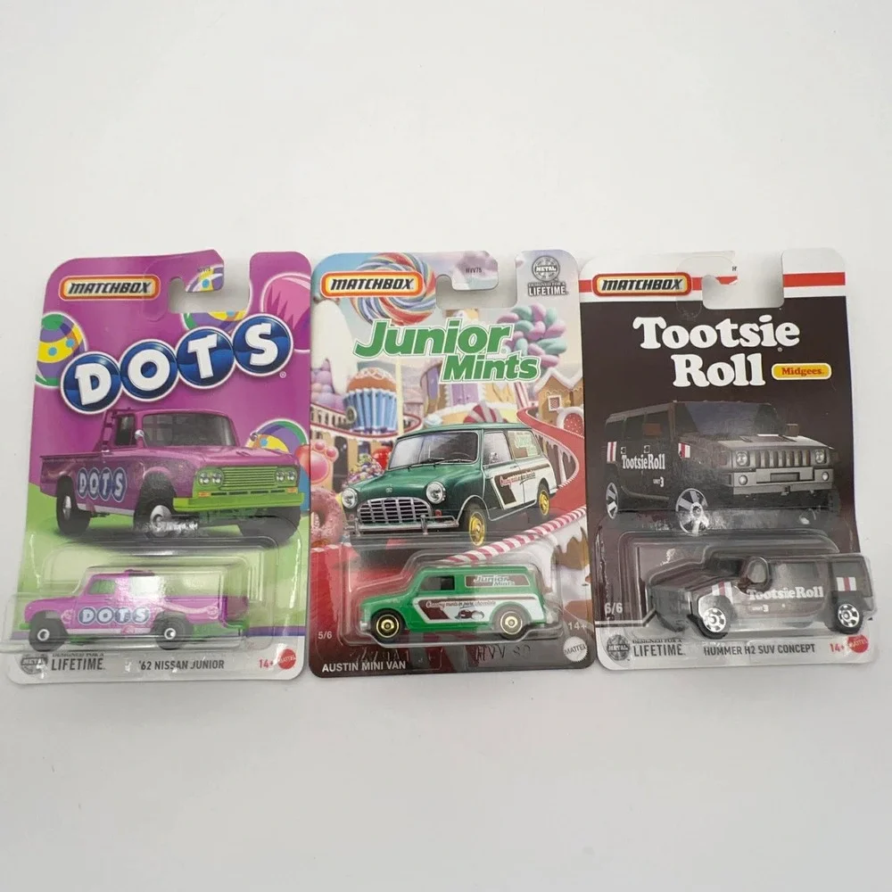 Matchbox‎ Candy Series Lot 3 Cars (Nissan Junior Dots + Austin Mini + Hummer H2)